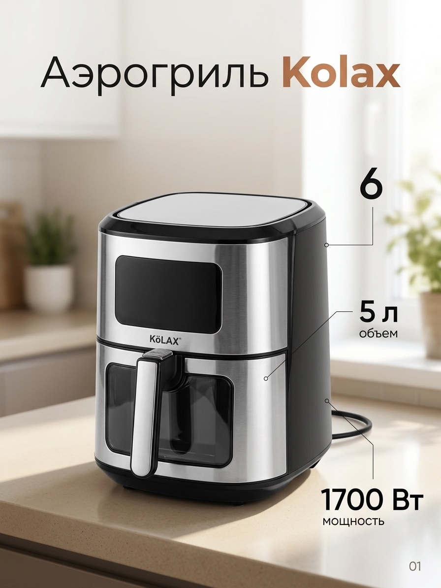 Аэрогриль Kolax 6,5л